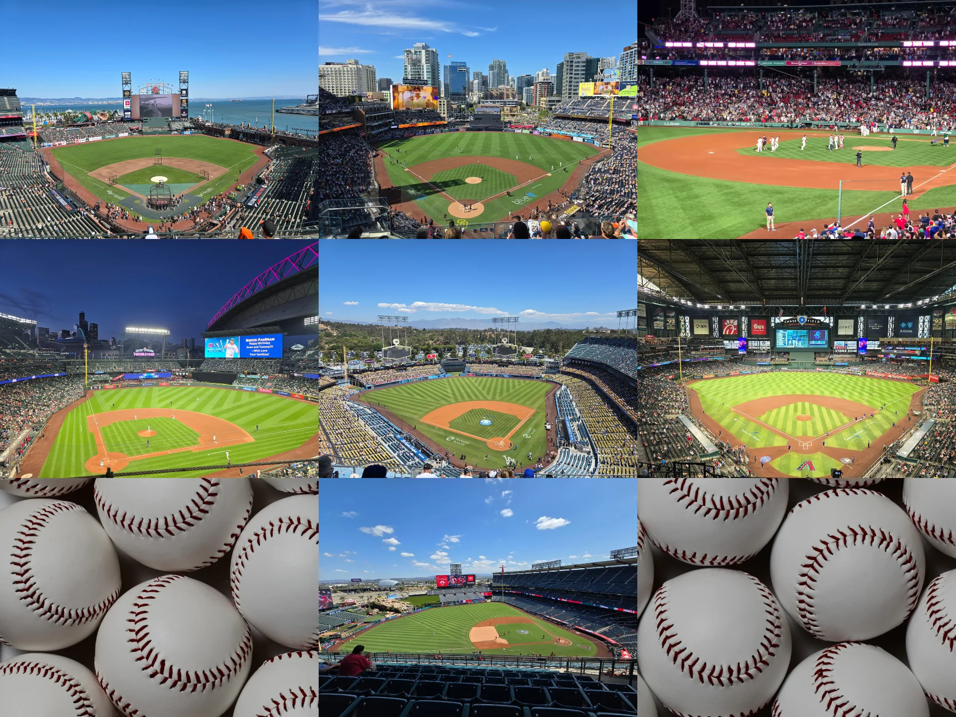 collage of mlb stadiums