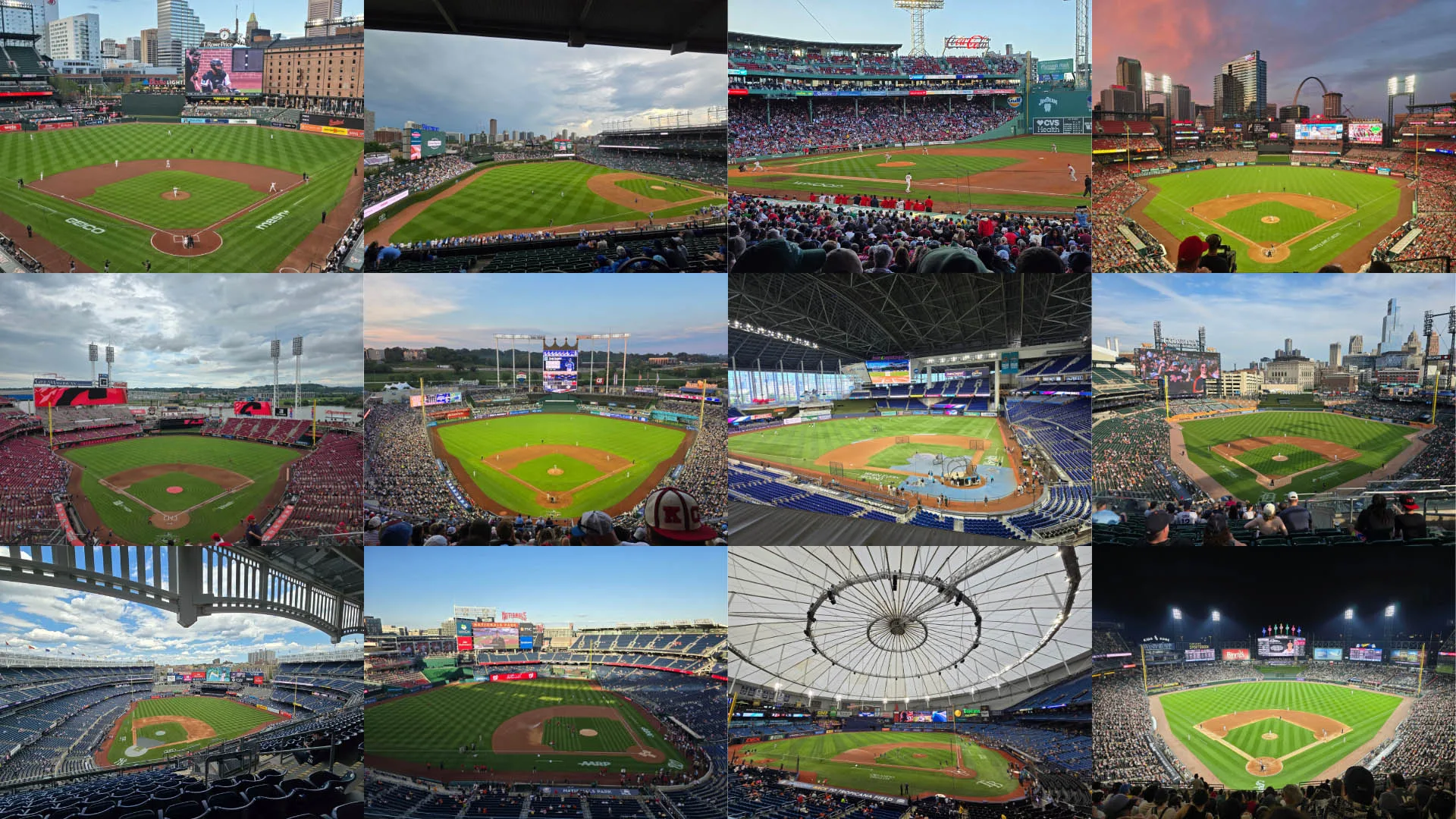 collage of mlb stadiums