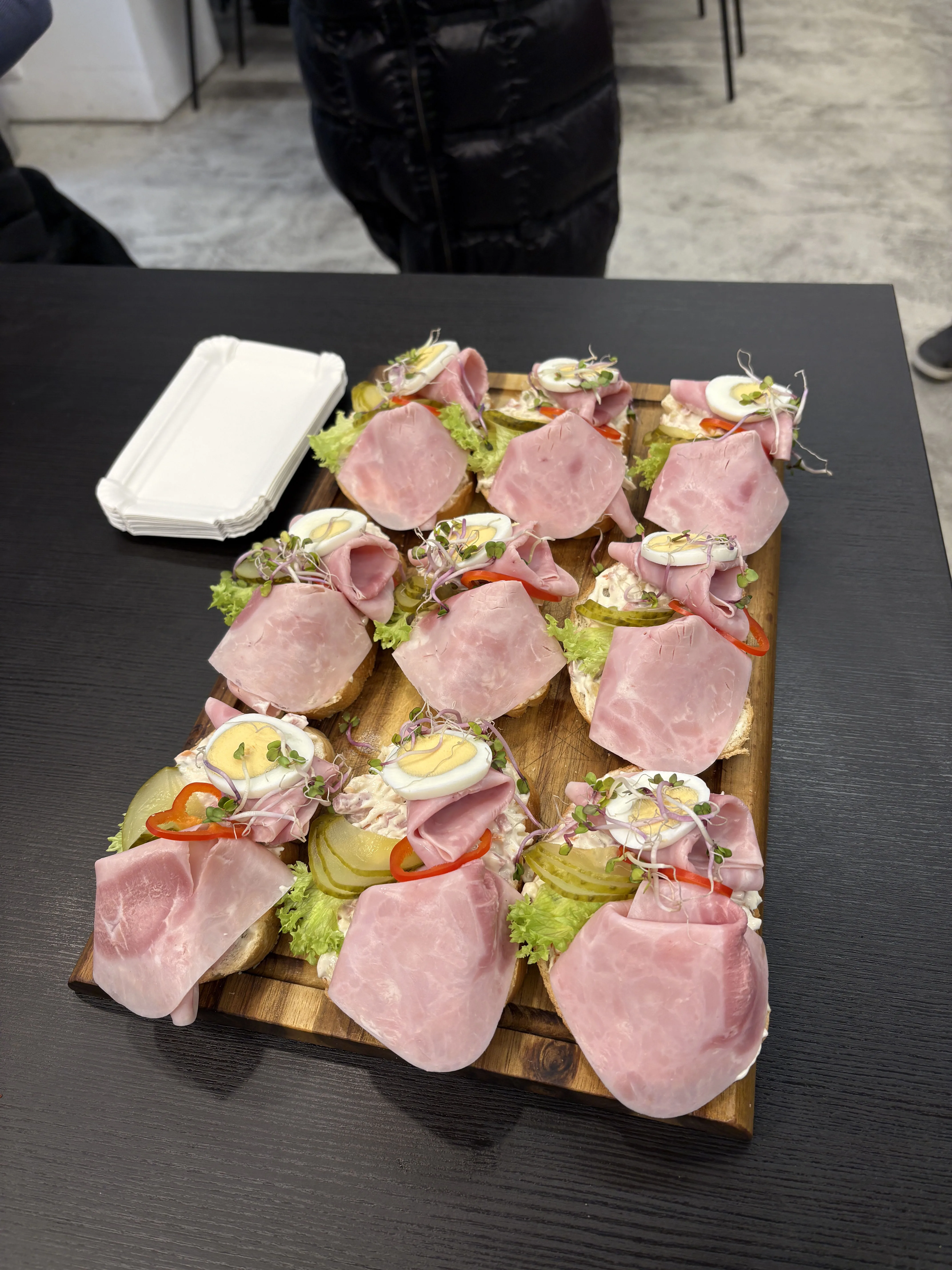 czech open faced sandwich