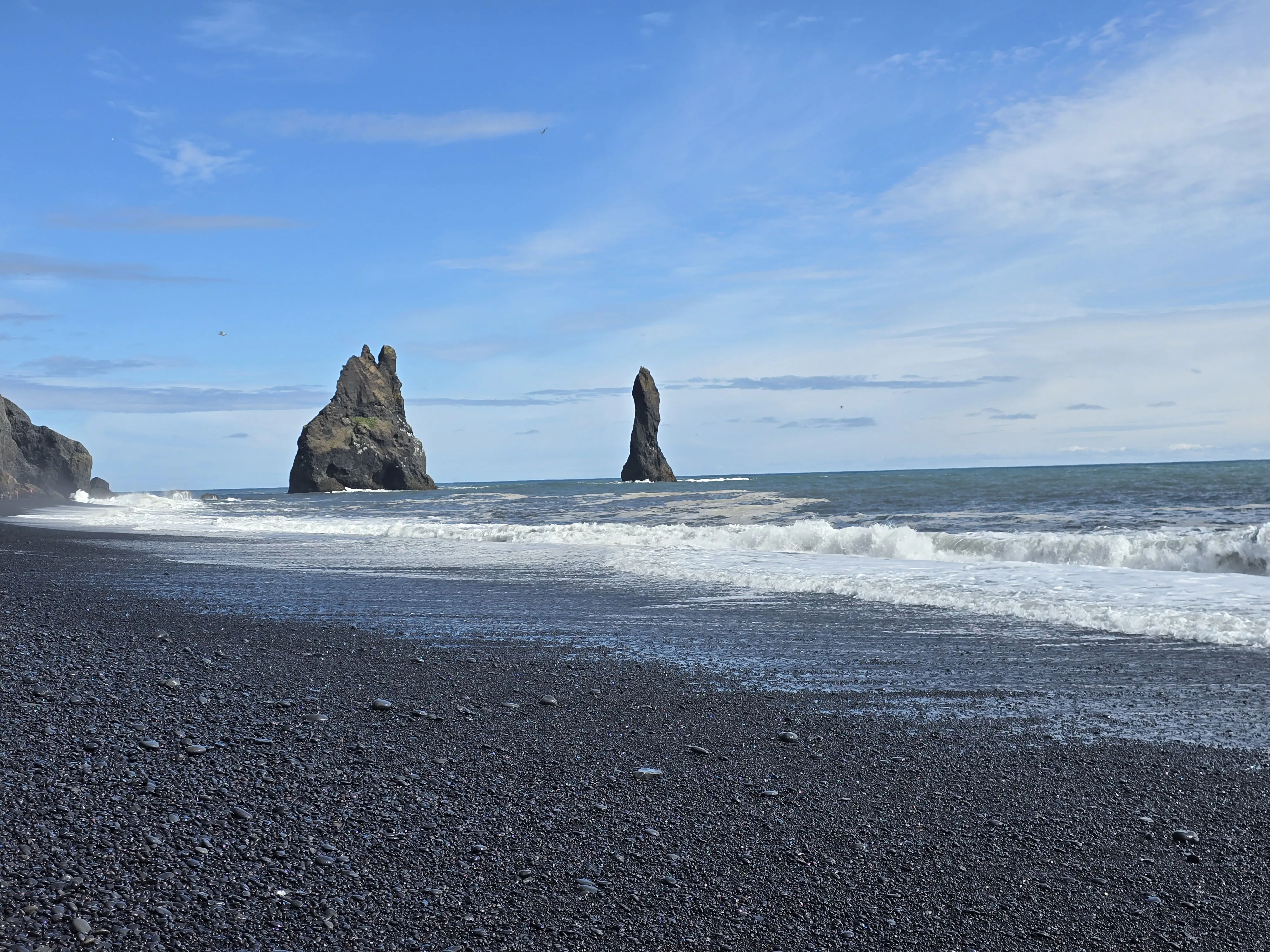 black sand beach