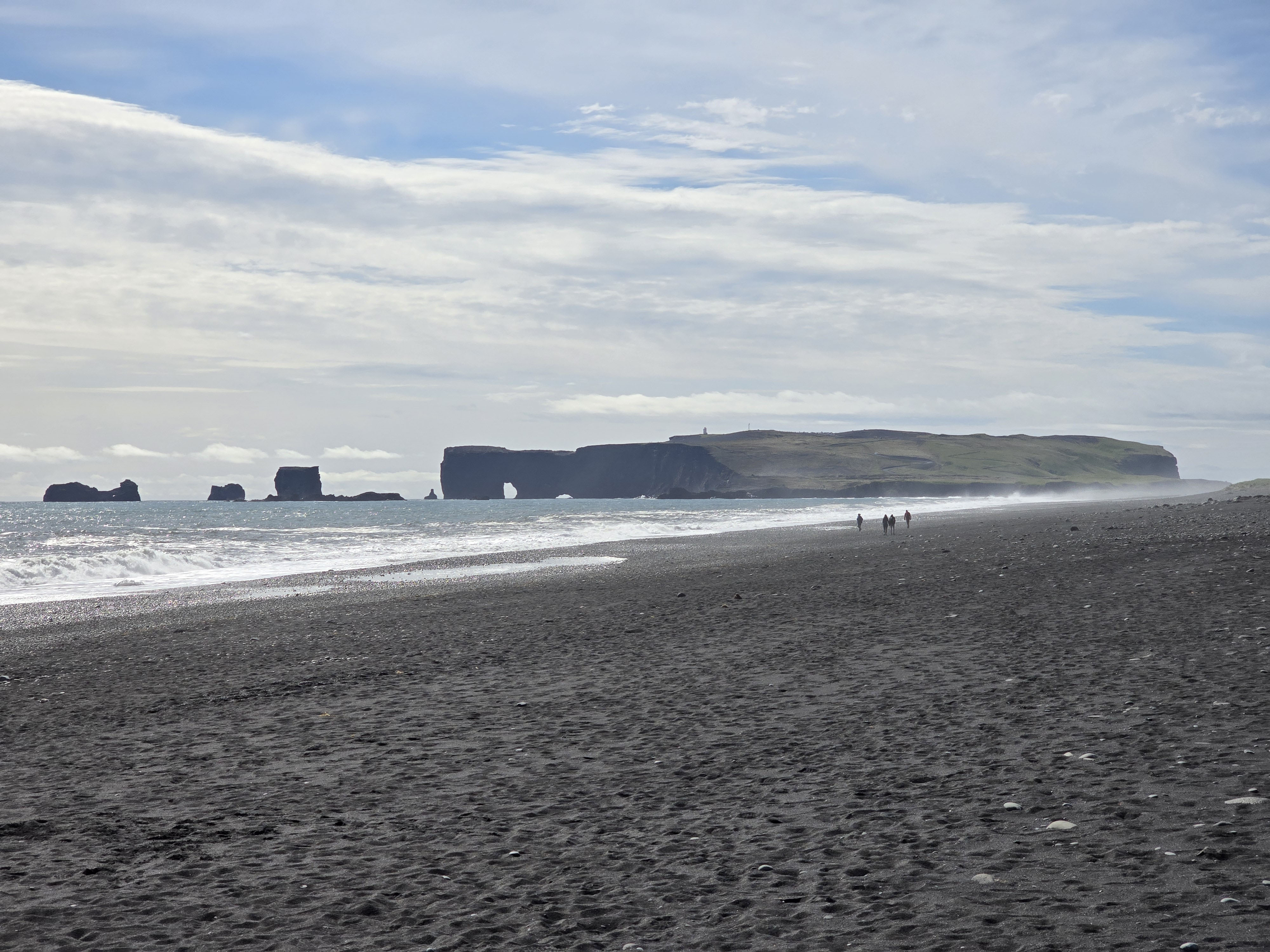 black sand beach