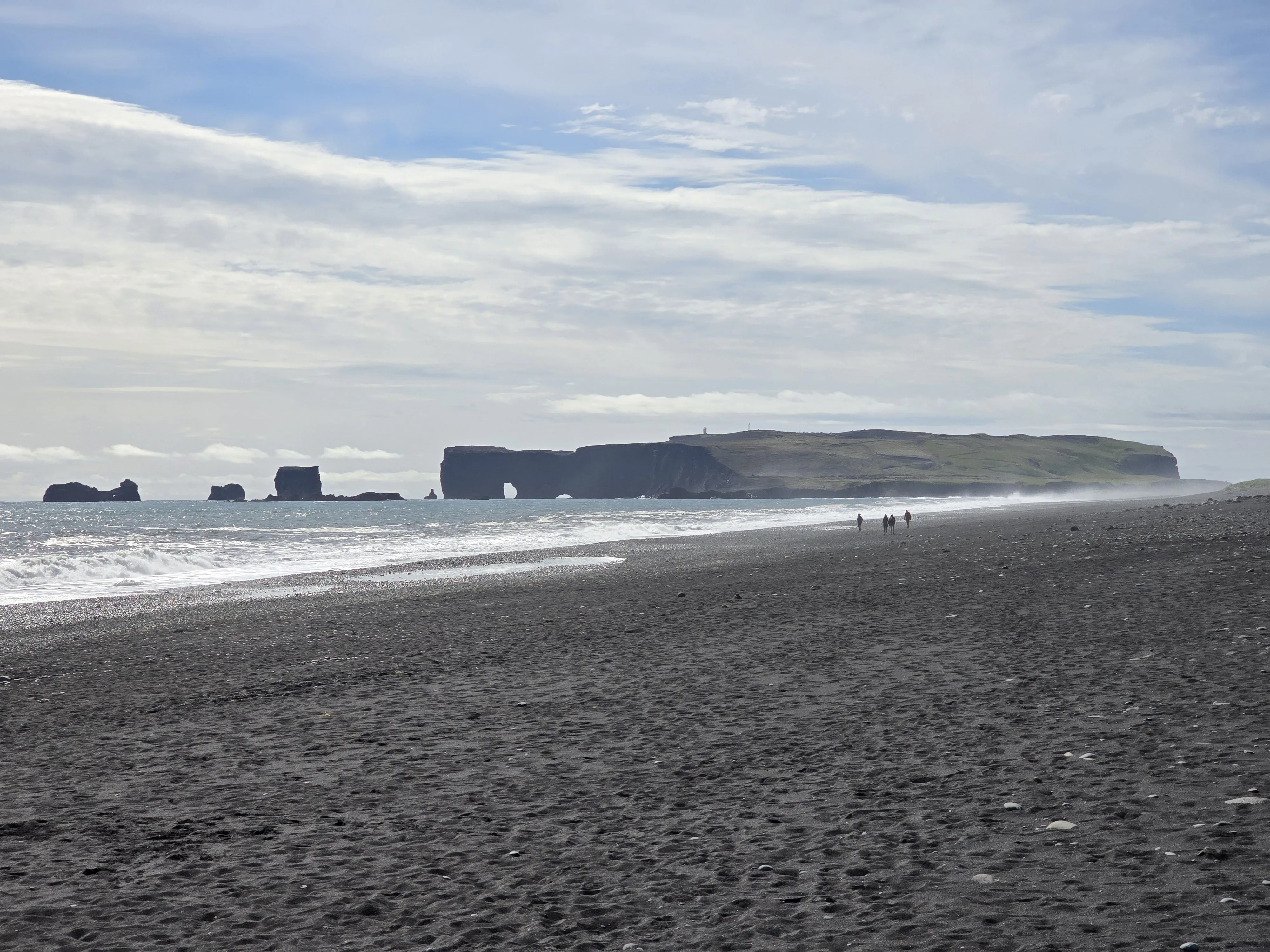 black sand beach