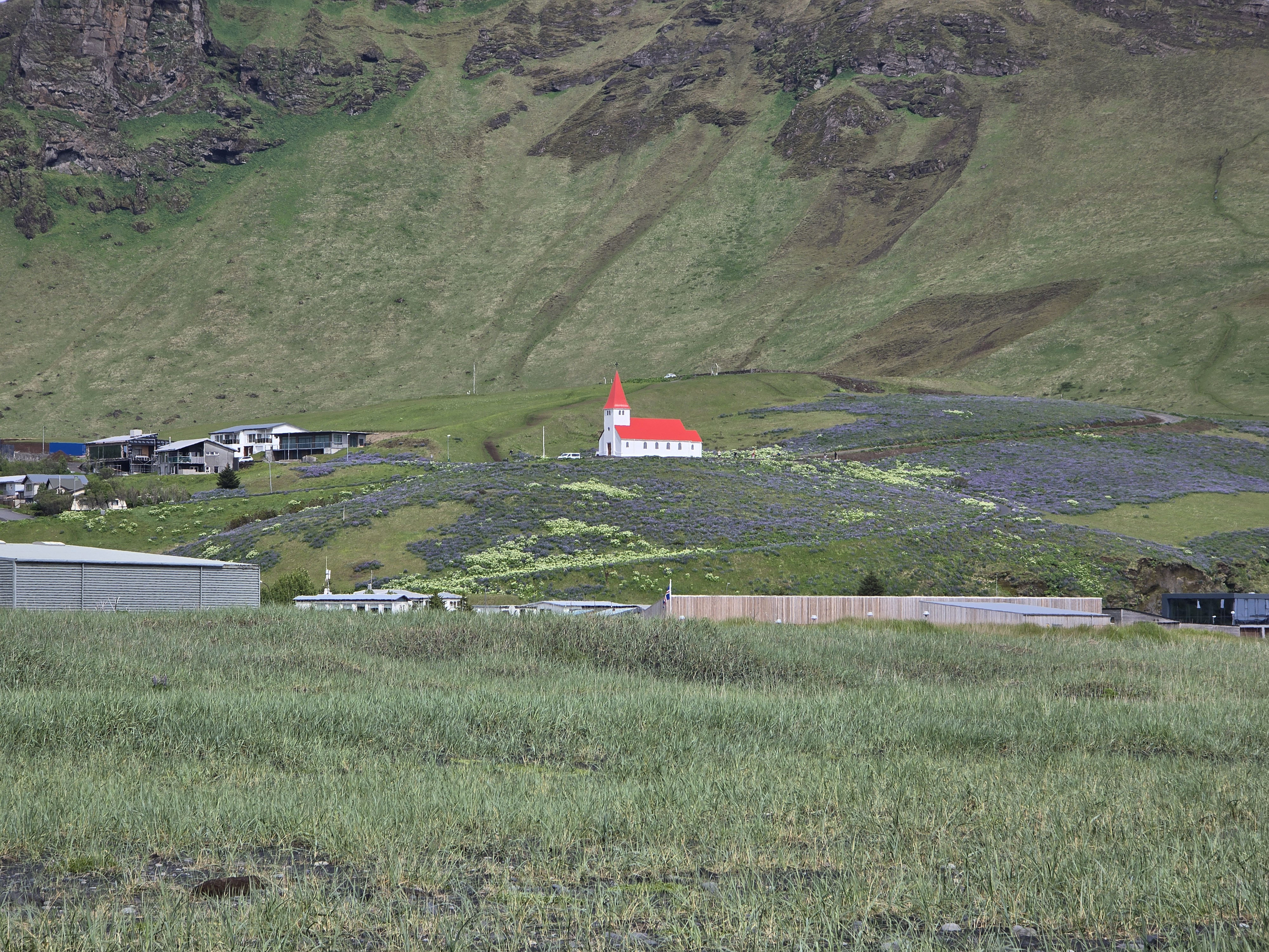 vik church on hill
