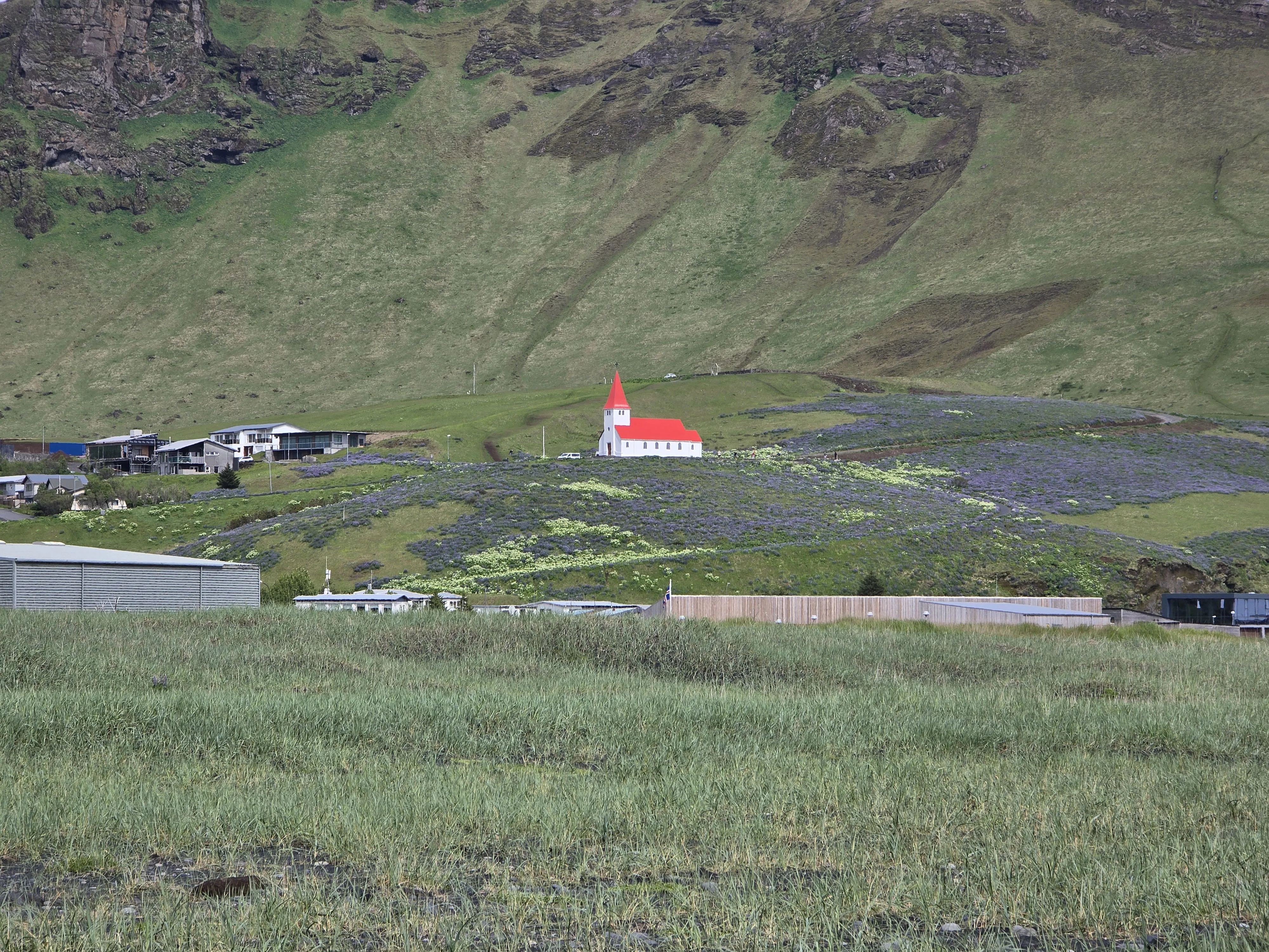 vik church on hill