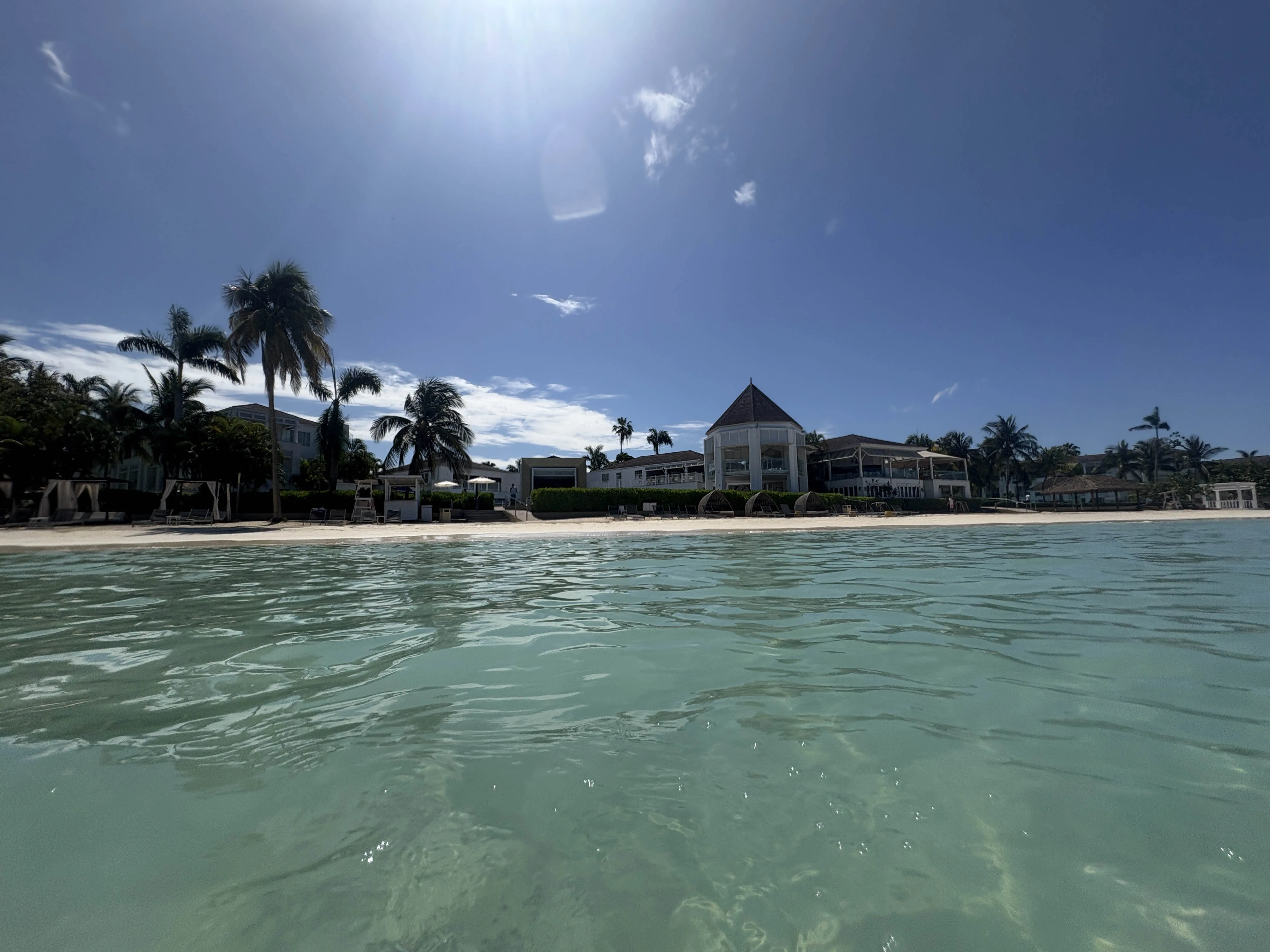 Swimming at the 7 Mile Beach Negril