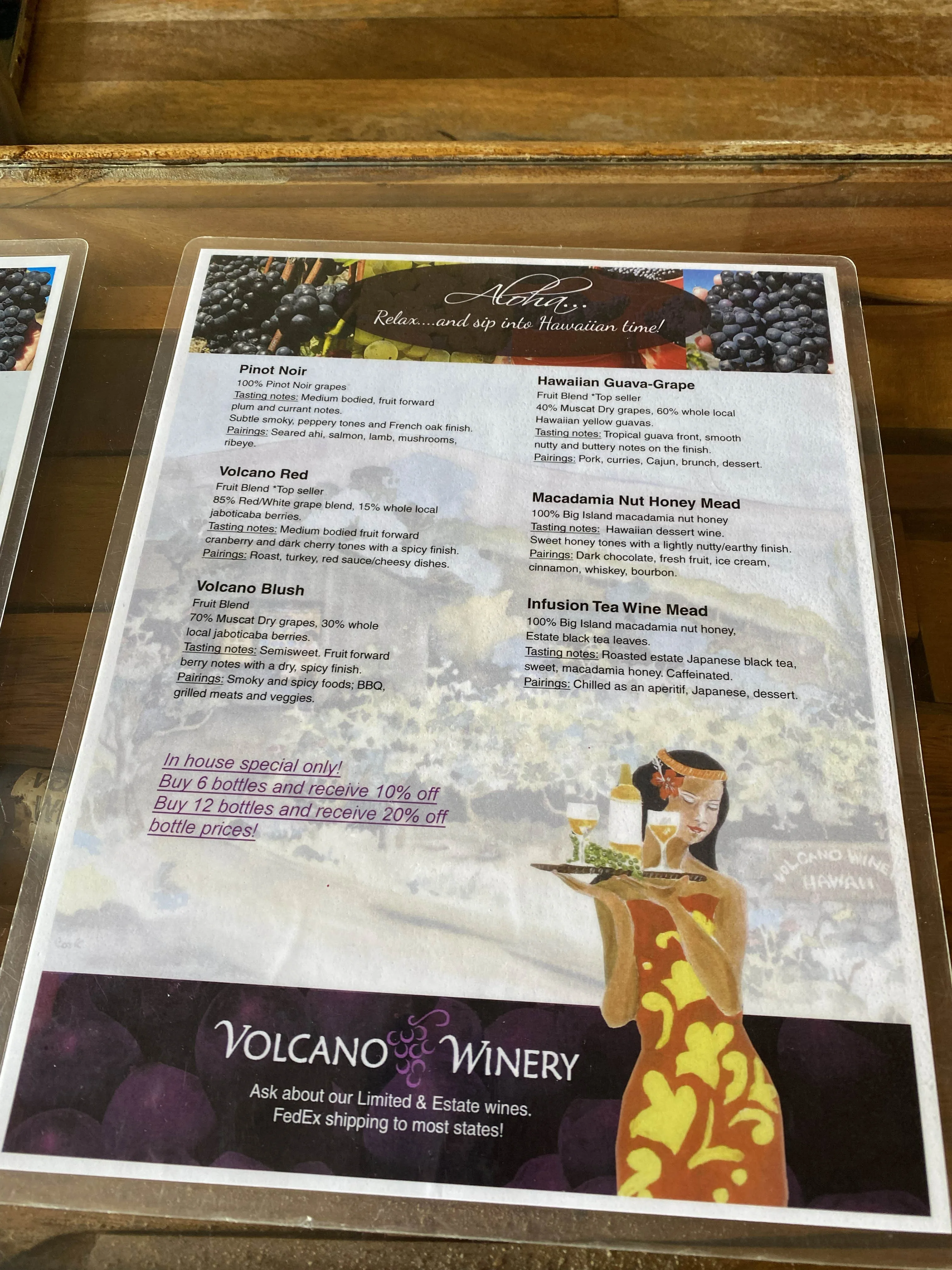 Volcano Winery Wine Tasting